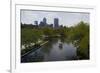 Tourists on Paddleboat in a Lake, Indianapolis, Marion County, Indiana, USA-null-Framed Photographic Print