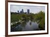 Tourists on Paddleboat in a Lake, Indianapolis, Marion County, Indiana, USA-null-Framed Photographic Print