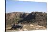 Tourists on Safari in Open Jeep, Ranthambore National Park, Rajasthan, India, Asia-Peter Barritt-Stretched Canvas