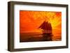 Tourists on Sailboat in the Pacific Ocean, Dana Point Harbor, Dana Point, Orange County, CA-null-Framed Photographic Print
