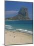 Tourists on the Beach at Calpe and the Penon De Ifach, in Valencia, Spain, Mediterranean, Europe-Richardson Rolf-Mounted Photographic Print