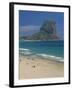 Tourists on the Beach at Calpe and the Penon De Ifach, in Valencia, Spain, Mediterranean, Europe-Richardson Rolf-Framed Photographic Print