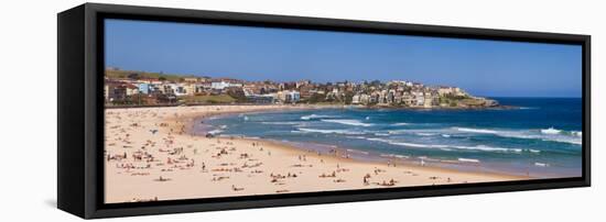 Tourists on the Beach, Bondi Beach, Sydney, New South Wales, Australia-null-Framed Stretched Canvas