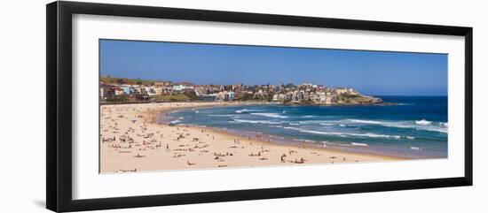 Tourists on the Beach, Bondi Beach, Sydney, New South Wales, Australia-null-Framed Premium Photographic Print