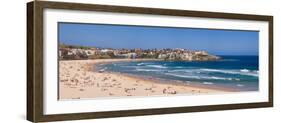 Tourists on the Beach, Bondi Beach, Sydney, New South Wales, Australia-null-Framed Photographic Print