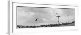 Tourists on the Beach, Coney Island, Brooklyn, New York City, New York State, USA-null-Framed Photographic Print