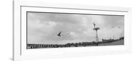 Tourists on the Beach, Coney Island, Brooklyn, New York City, New York State, USA-null-Framed Photographic Print