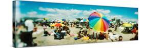 Tourists on the Beach, Coney Island, Brooklyn, New York City, New York State, USA-null-Stretched Canvas