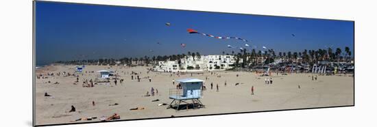 Tourists on the Beach, Huntington Beach, Orange County, California, USA-null-Mounted Photographic Print