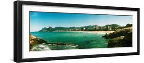 Tourists on the Beach, Ipanema Beach, Rio De Janeiro, Brazil-null-Framed Photographic Print