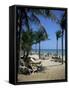Tourists on the Beach, Playa Del Carmen, Mayan Riviera, Mexico, North America-Nelly Boyd-Framed Stretched Canvas