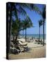 Tourists on the Beach, Playa Del Carmen, Mayan Riviera, Mexico, North America-Nelly Boyd-Stretched Canvas