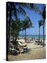 Tourists on the Beach, Playa Del Carmen, Mayan Riviera, Mexico, North America-Nelly Boyd-Stretched Canvas