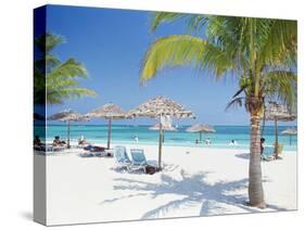 Tourists on the Beach-null-Stretched Canvas