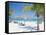 Tourists on the Beach-null-Framed Stretched Canvas