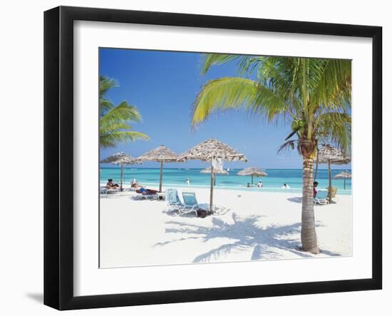 Tourists on the Beach-null-Framed Photographic Print