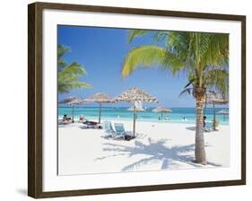 Tourists on the Beach-null-Framed Photographic Print