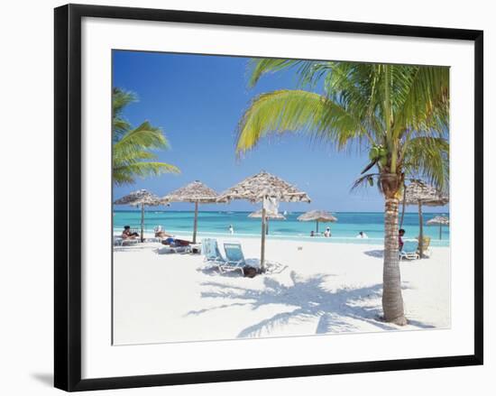 Tourists on the Beach-null-Framed Photographic Print