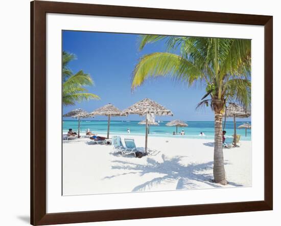 Tourists on the Beach-null-Framed Photographic Print