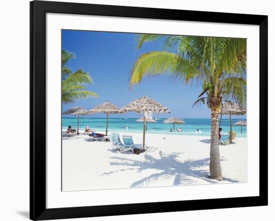 Tourists on the Beach-null-Framed Photographic Print