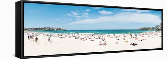 Tourists on the Bondi Beach, Sydney, New South Wales, Australia-null-Framed Stretched Canvas