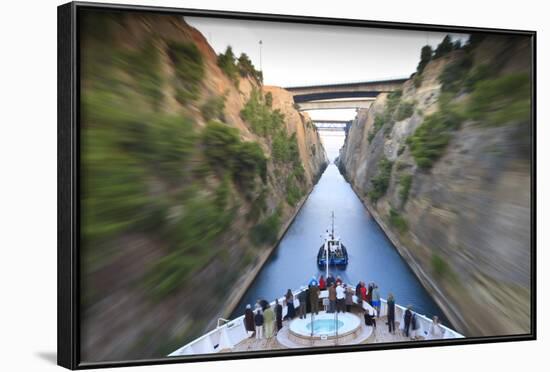 Tourists on the Bow of a Small Cruise Ship Being Pulled by a Tug-Eleanor-Framed Photographic Print