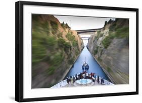 Tourists on the Bow of a Small Cruise Ship Being Pulled by a Tug-Eleanor-Framed Photographic Print