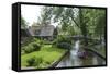 Tourists on the Canal at Giethorn, Holland, Europe-James Emmerson-Framed Stretched Canvas