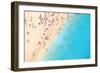 Tourists on the Sand Beach of Navagio Zakynthos Greece.-Calin Stan-Framed Photographic Print