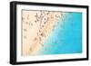 Tourists on the Sand Beach of Navagio Zakynthos Greece.-Calin Stan-Framed Photographic Print