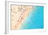 Tourists on the Sand Beach of Navagio Zakynthos Greece.-Calin Stan-Framed Photographic Print