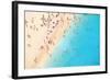 Tourists on the Sand Beach of Navagio Zakynthos Greece.-Calin Stan-Framed Photographic Print