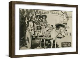 Tourists on Tijuana Burro Cart, Mexico-null-Framed Art Print