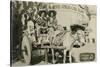 Tourists on Tijuana Burro Cart, Mexico-null-Stretched Canvas