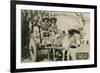 Tourists on Tijuana Burro Cart, Mexico-null-Framed Art Print