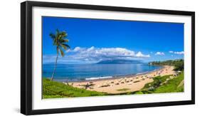 Tourists on Wailea Beach in Wailea Area of Maui, Hawaii, USA-null-Framed Photographic Print