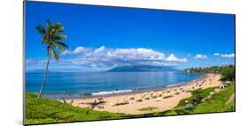 Tourists on Wailea Beach in Wailea Area of Maui, Hawaii, USA-null-Mounted Photographic Print