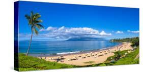 Tourists on Wailea Beach in Wailea Area of Maui, Hawaii, USA-null-Stretched Canvas