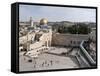 Tourists Praying at a Wall, Wailing Wall, Dome of the Rock, Temple Mount, Jerusalem, Israel-null-Framed Stretched Canvas