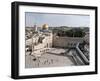 Tourists Praying at a Wall, Wailing Wall, Dome of the Rock, Temple Mount, Jerusalem, Israel-null-Framed Photographic Print