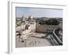 Tourists Praying at a Wall, Wailing Wall, Dome of the Rock, Temple Mount, Jerusalem, Israel-null-Framed Photographic Print