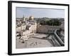 Tourists Praying at a Wall, Wailing Wall, Dome of the Rock, Temple Mount, Jerusalem, Israel-null-Framed Photographic Print