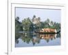 Tourists' Rice Boat on the Backwaters Near Kayamkulam, Kerala, India-Tony Waltham-Framed Photographic Print