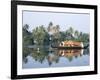 Tourists' Rice Boat on the Backwaters Near Kayamkulam, Kerala, India-Tony Waltham-Framed Photographic Print