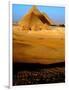 Tourists Ride Horses and Camels at the Historical Site of the Giza Pyramids, Near Cairo, Egypt-null-Framed Photographic Print