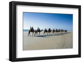 Tourists Riding on Camels on Cable Beach, Broome, Western Australia, Australia, Pacific-Michael Runkel-Framed Photographic Print