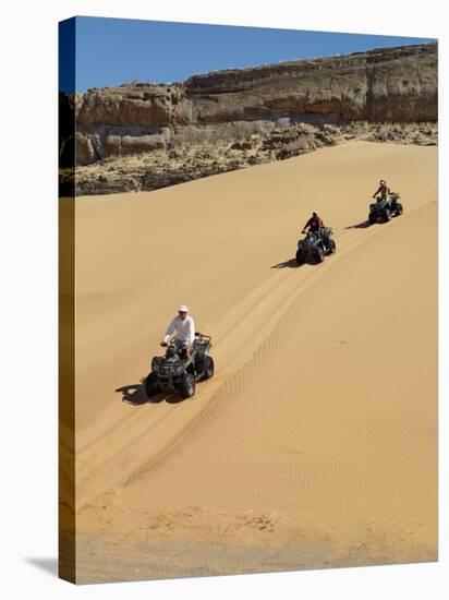 Tourists Set Out on Quad Bikes to Explore Magnificent Desert Scenery of Hartmann's Valley, Nambia-Nigel Pavitt-Stretched Canvas