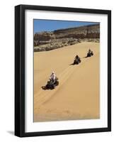 Tourists Set Out on Quad Bikes to Explore Magnificent Desert Scenery of Hartmann's Valley, Nambia-Nigel Pavitt-Framed Photographic Print