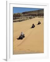 Tourists Set Out on Quad Bikes to Explore Magnificent Desert Scenery of Hartmann's Valley, Nambia-Nigel Pavitt-Framed Photographic Print