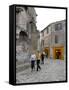 Tourists Shopping in Les Baux de Provence, France-Lisa S. Engelbrecht-Framed Stretched Canvas